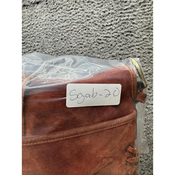 Vintage Coach Authentic Suede Braided Flap Shoulder Bag Rust Brown G3S-9486 - Picture 14 of 14